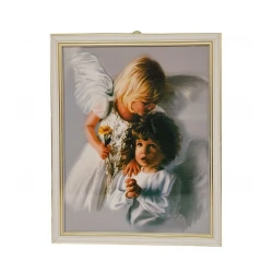 Obrazek Anioł Stróż w białej ramce